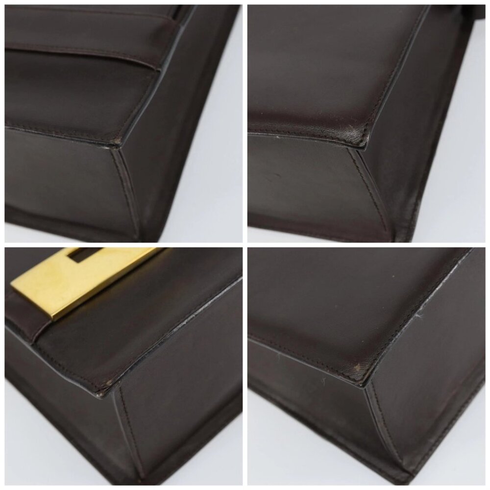 GUCCI Shoulder Bag Leather Brown Gold 001 1274 1874 Auth am9820 - Picture 14 of 16
